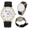 Men's Leather Band Analog Quartzsiness