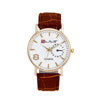 Men's Leather Band Analog Quartzsiness