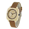 Men's Natural Wooden Quartz Watch  + Box