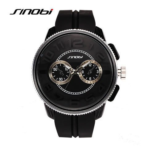 Sports silicone waterproof men's watch